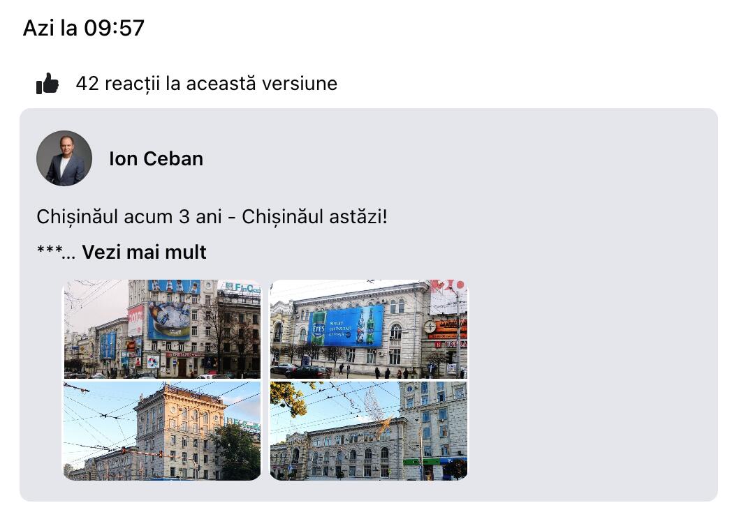 Ceban, prins din nou cu minciuna. S-a lăudat cu o realizare ce nu-i aparține